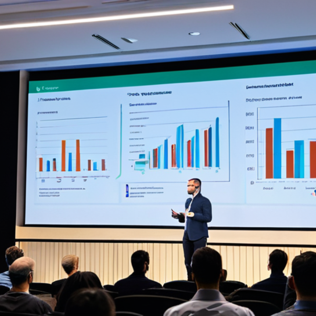 Expert Sharing Knowledge**
"A professional-looking individual, mid-30s, fully clothed in business casual attire, standing on a stage at a tech conference, presenting a slide with data charts, engaging with the audience, bright lighting, modern conference hall background, safe for work, appropriate content, perfect anatomy, natural proportions, professional presentation, modest clothing."
**